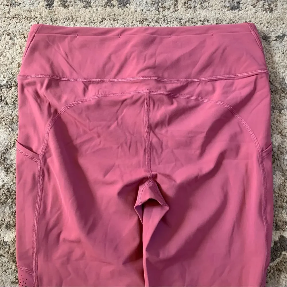 Lululemon Ready To Race Crop Moss Rose Full-On Luon 10